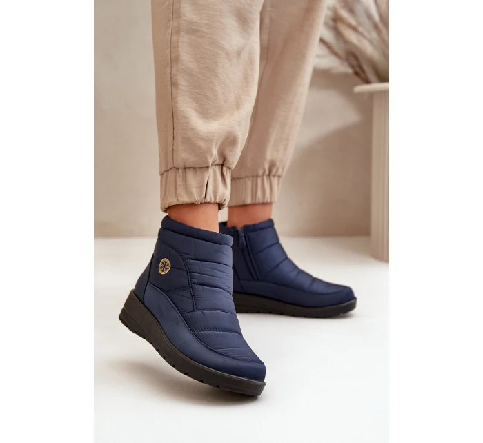 Śniegowce Damskie Ocieplane Granatowe Helis Śniegowce Damskie Ocieplane Granatowe Helis