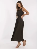 Sukienka MI SK model 21142175 ciemny brązowy - FPrice Sukienka MI SK model 21142175 ciemny brązowy - FPrice