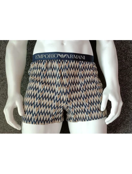 Pánske šortky 112072 4R504 18855 hnedé so vzorom - Emporio Armani Pánske šortky 112072 4R504 18855 hnedé so vzorom - Emporio Armani