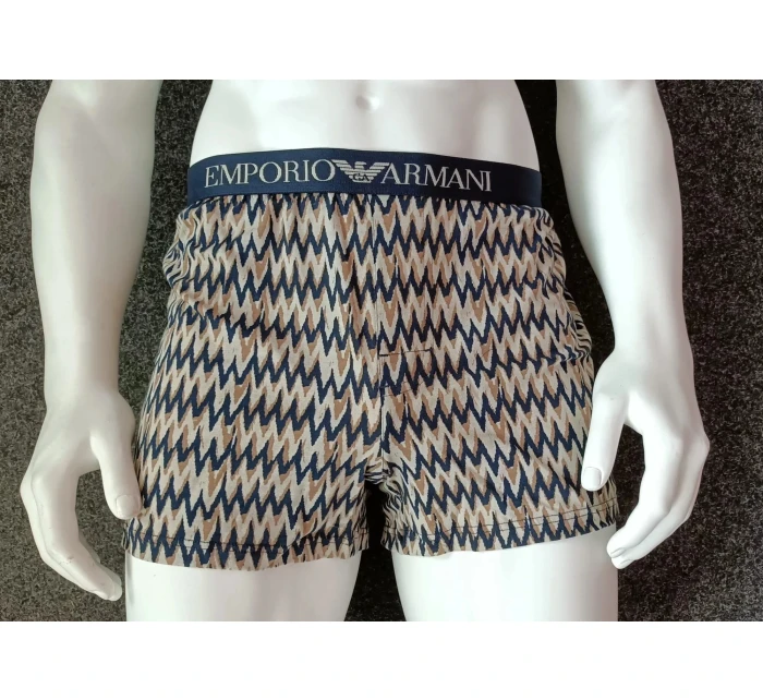 Pánske šortky 112072 4R504 18855 hnedé so vzorom - Emporio Armani Pánske šortky 112072 4R504 18855 hnedé so vzorom - Emporio Armani