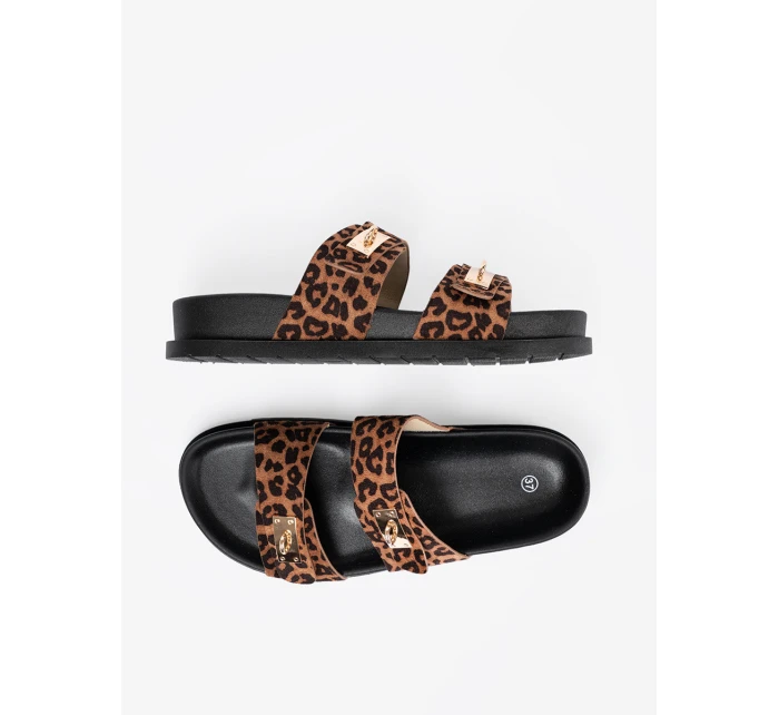 Luxusní se zvířecím motivem dámské  nazouváky platforma