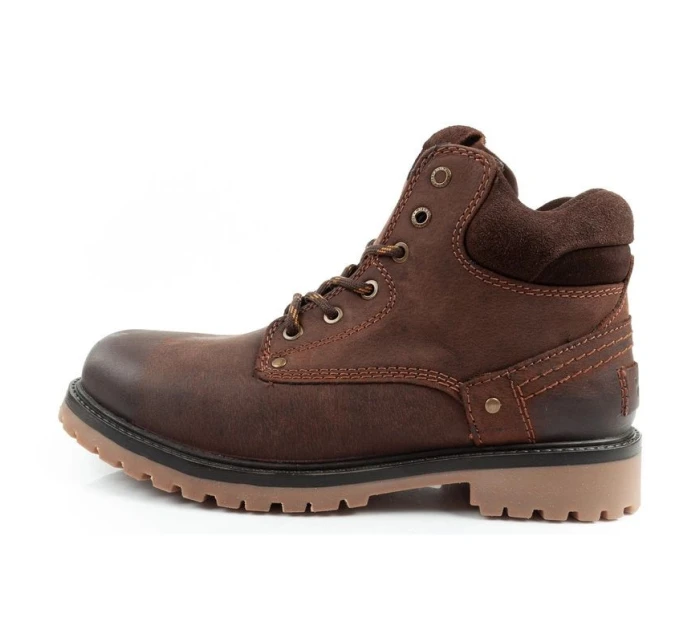 Wrangler Yuma pánske sobolie topánky elegantné kožené topánky tmavohnedé
