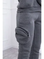 Zateplená súprava s ozdobným vreckom grafitová melanž Zateplená súprava s ozdobným vreckom grafitová melanž