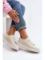 Dámské kožené sportovní tenisky Bílé model 21647542 - SERGIO LEONE