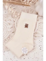 Teplé dámské ponožky s vlnou model 21786850 Ecru - Aura.via