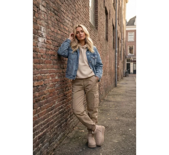 Dámské sněhule z přírodního semiše béžové Mairene Dámské sněhule z přírodního semiše béžové Mairene