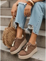 FashionStreet hnedé dámske tenisky ZY1413