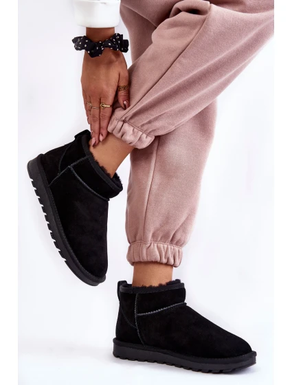 Dámské semišové nízké boty do sněhu Černe model 21601975 - Boto Dámské semišové nízké boty do sněhu Černe model 21601975 - Boto