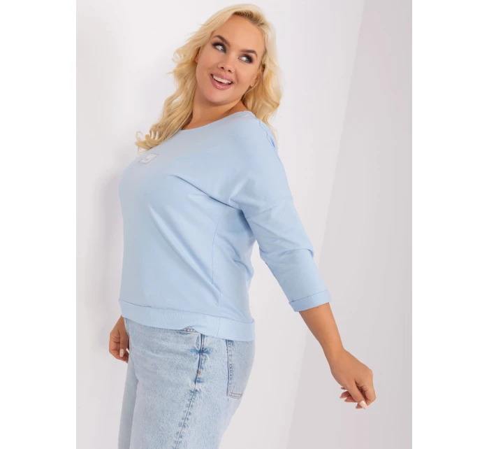 Bluzka RV BZ model 18965424 jasny niebieski - FPrice Bluzka RV BZ model 18965424 jasny niebieski - FPrice