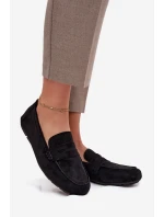 Dámske mokasíny s plochou podrážkou Roseline - čierne Dámske mokasíny s plochou podrážkou Roseline - čierne