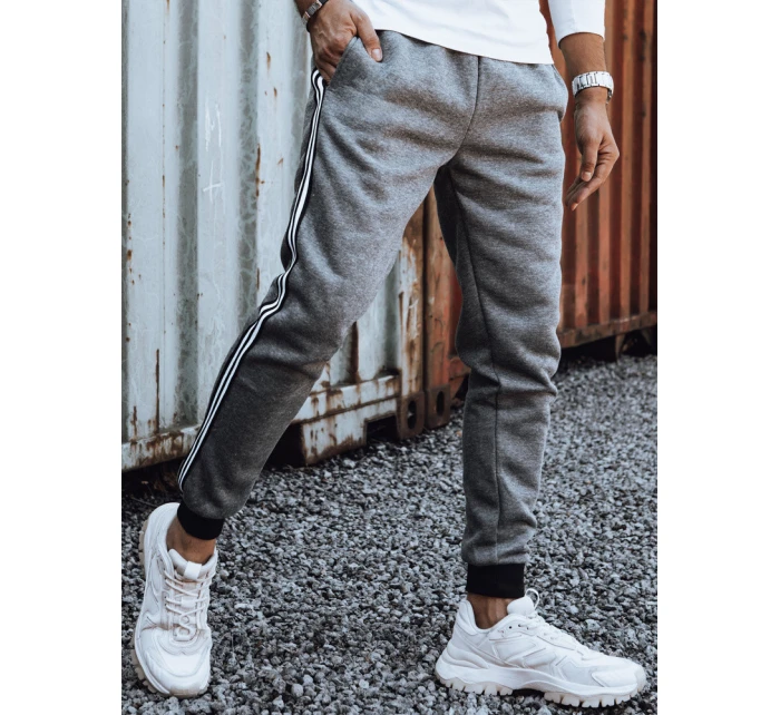 Pánske antracitové tepláky FashionStreet UX4423