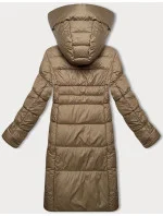 Béžová dámská zimní bunda s kontrastní podšívkou model 21248806 - Glakate