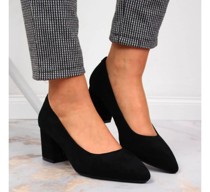 Sergio Leone W SK358A čierne lodičky na podpätku