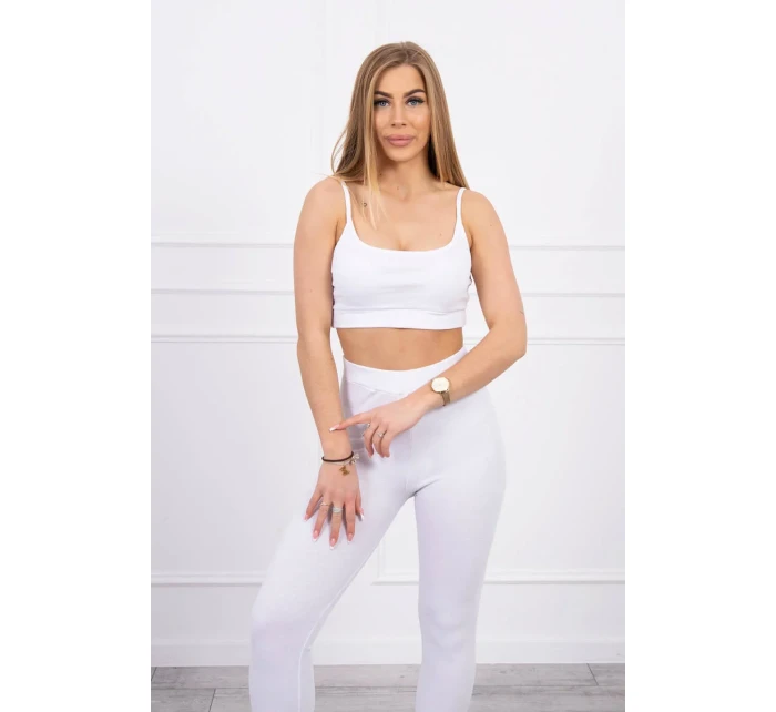 Súprava s blúzkou horná pruhovaná biela