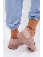 Materiálové nazouvací sportovní dámské boty Růžové Olive