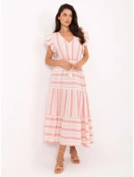 TW SK BI 28760.97 biele a ružové šaty TW SK BI 28760.97 biele a ružové šaty