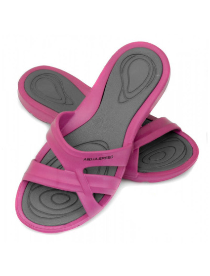 AQUA SPEED Topánky do bazéna Panama Pink/Grey Pattern 03