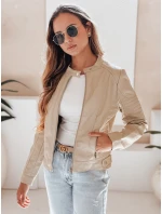 Dámská kožená bunda beige Dstreet model 21991902 - FashionStreet Dámská kožená bunda beige Dstreet model 21991902 - FashionStreet