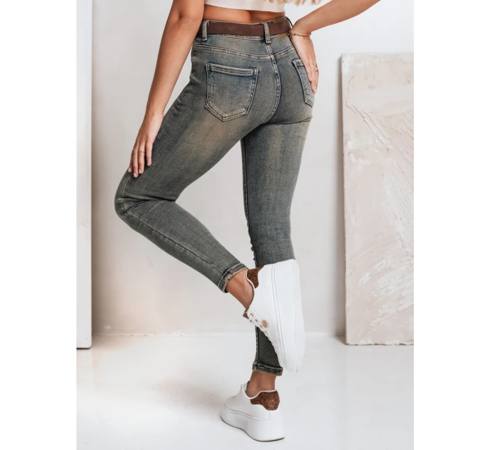 Dámské úzké džíny s páskem modré Dstreet model 21992796 - FashionStreet