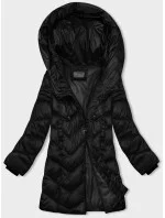 Černá dámská zimní bunda s asymetrickým zipem model 21246633 - S'WEST