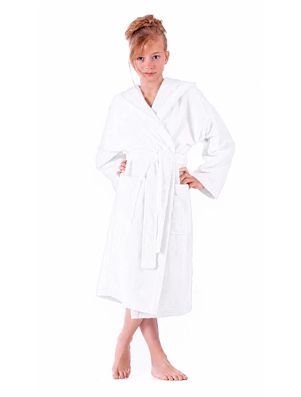 Detský bambusový župan Sauna s kapucňou Baby Sauna Baby White Detský bambusový župan Sauna s kapucňou Baby Sauna Baby White