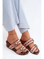Kožené vzorované dámské sandály na platformě Maciejka K7406-04 Multicolor