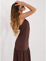 Šaty IR SK 6816.16P tmavohnedé