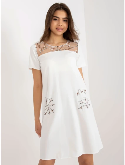 LK SK 506790 šaty.45 ecru LK SK 506790 šaty.45 ecru