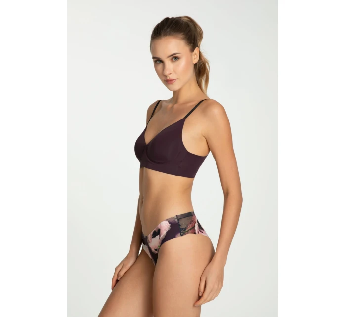 Jednoduchá košeľová podprsenka Dark Plum - Julimex Jednoduchá košeľová podprsenka Dark Plum - Julimex