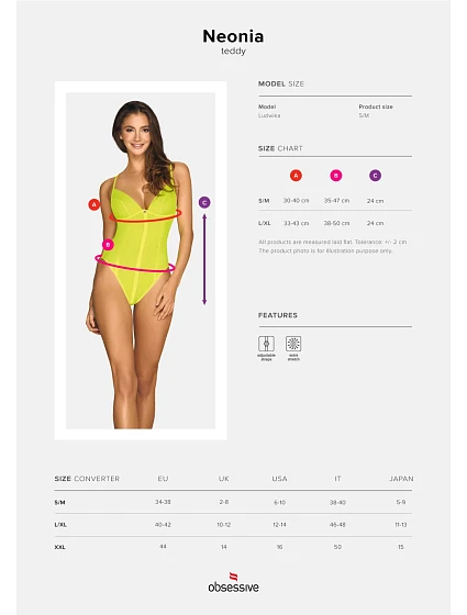 Svůdné body model 15817157 teddy - Obsessive