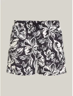 Pánske plavky UM0UM03271 0K8 čierno-biely vzor - Tommy Hilfiger