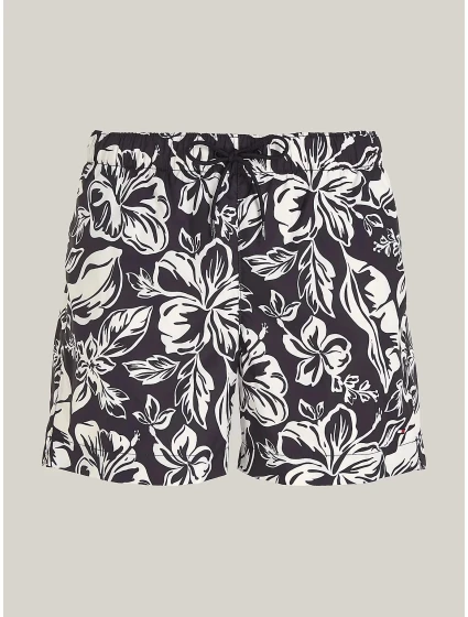 Pánske plavky UM0UM03271 0K8 čierno-biely vzor - Tommy Hilfiger Pánske plavky UM0UM03271 0K8 čierno-biely vzor - Tommy Hilfiger