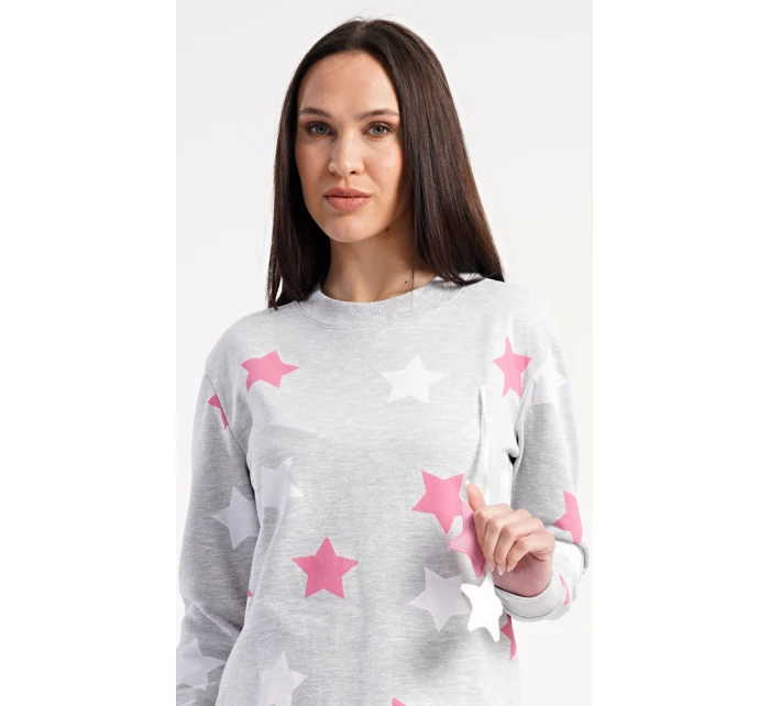 Dámske šaty s dlhým rukávom a hviezdami