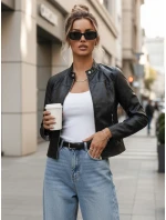 Dámska kožená bunda TIFANNY black FashionStreet TY4548