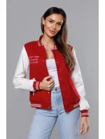 Tmavo červená dámska bunda typu bomber (16M9067-270) Tmavo červená dámska bunda typu bomber (16M9067-270)