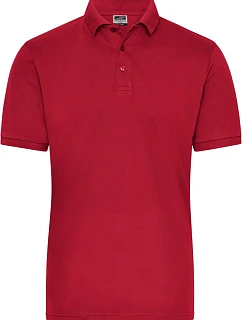Daiber JN 1806 Pánske pracovné elastické bio polo - Solid 02.1806 červené