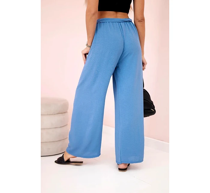 Kalhoty s širokým pasem džínovina