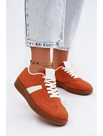 Dámské tenisky z imitace semiše oranžové Calira