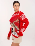 Sweter MI SW model 21791106 czerwony - FPrice Sweter MI SW model 21791106 czerwony - FPrice