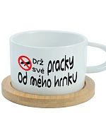 HOLD YOBS BY MY BREAD - biely pohár na makrónky 200 ml