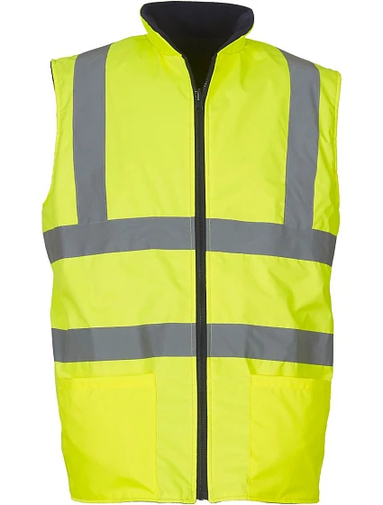 Yoko HV 008F Hi-Vis obojstranná fleecová vesta 79.008F hi vis yellow Yoko HV 008F Hi-Vis obojstranná fleecová vesta 79.008F hi vis yellow
