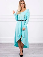 Šaty s ozdobným pásikom a nápisom mint