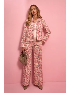 model 22040654 Široké kalhoty s potiskem a zapínáním na zip model 2 - Moe