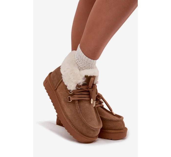 D.Franklin dámske snežnice z prírodného semišu - ťava D.Franklin dámske snežnice z prírodného semišu - ťava