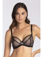 Dámska podprsenka NANCY 01 Black with beige - Gatta