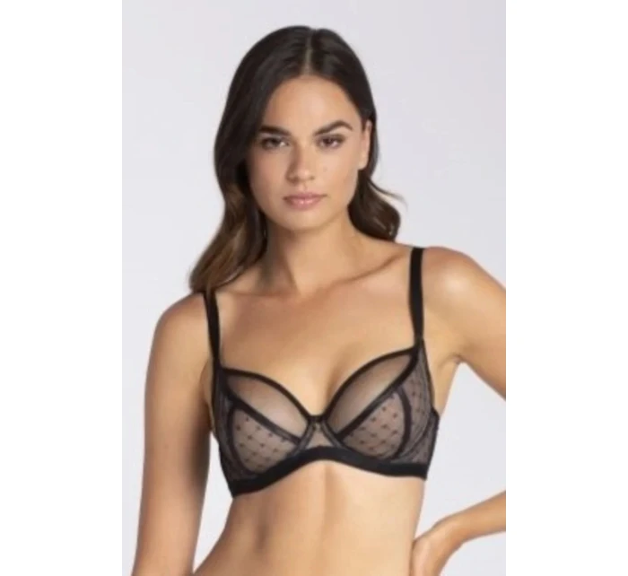 Dámska podprsenka NANCY 01 Black with beige - Gatta