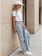 Dámske džínsové nohavice mom fit MERTINE blue FashionStreet UY2503