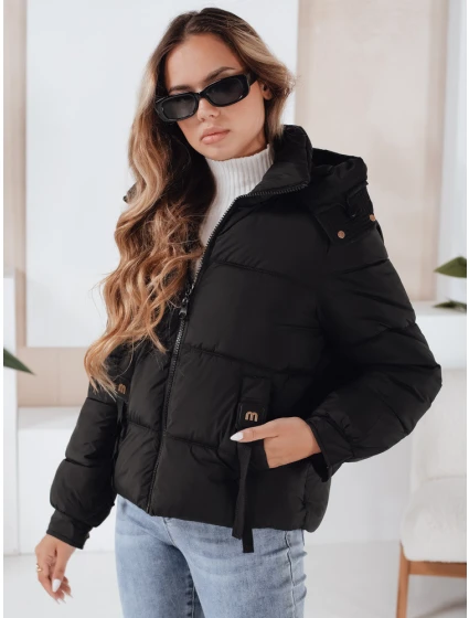 Dámská prošívaná zimní bunda s kapucí černá Dstreet model 21991192 - FashionStreet