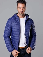 Pánska prešívaná bunda s kapucňou tmavomodrá (HM112-50)