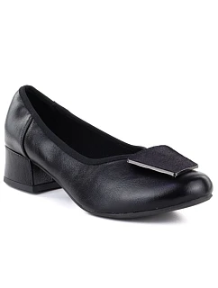 Dámske pohodlné čierne lodičky na klinoch M.Daszynski SA279-1 3